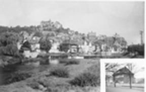 University in Marburg with inset showing a house